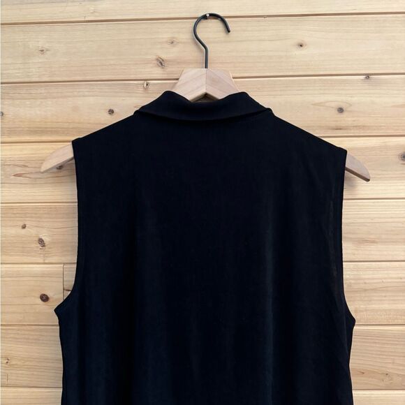 Chicos Travelers Size 3/XL Sleeveless Collared Quarter Zip Anti Wrinkle Blouse - Picture 6 of 7